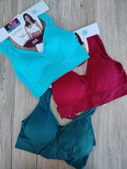 Σουτιέν Τύπου ''pretty Bra'' 3 Τεμάχια Χρωματιστά