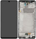 Οθόνη mit Touch-Mechanismus und Rahmen für Galaxy A42 5G (Schwarz)