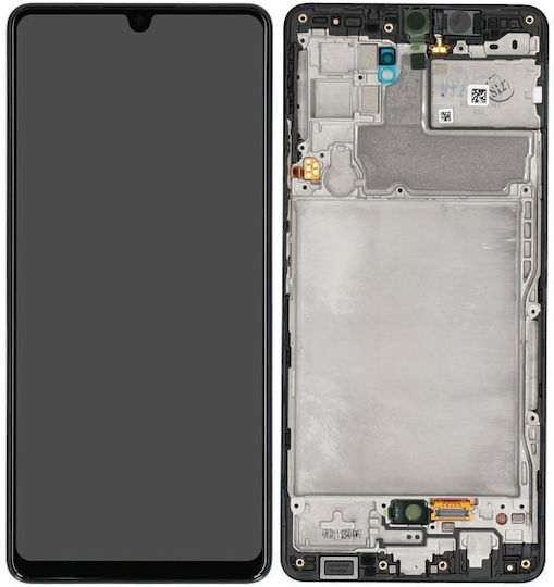 Οθόνη mit Touch-Mechanismus und Rahmen für Galaxy A42 5G (Schwarz)
