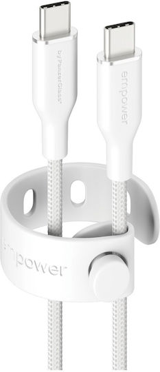 Empower by PanzerGlass USB 2.0 Cable USB-C Male - USB-C 60W PD White 2m