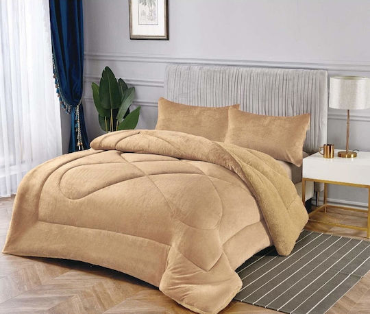 Alpha-Market Комбинирано одеяло Куинсайз 220x240бр Beige 330 г/м²Gsm