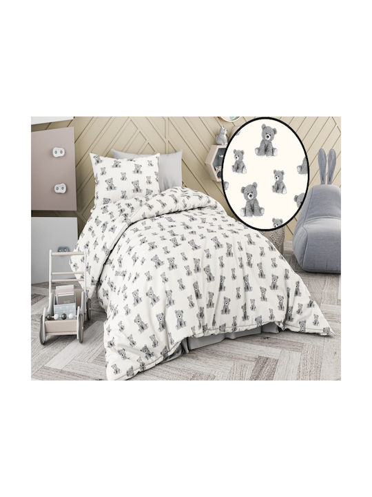 MayHome Baby Sheets Set Crib Cotton Gray 120x160cm