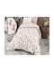 MayHome Sheet Set Semi-double with Elastic Band Cotton Pink 120x200cm