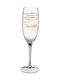 Daskalakis Champagne Glasses for Wedding made of Glass Ecru 1pcs