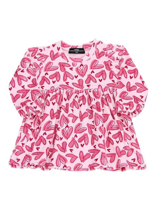 Kinder-Shirtkleid Langarm Rosa