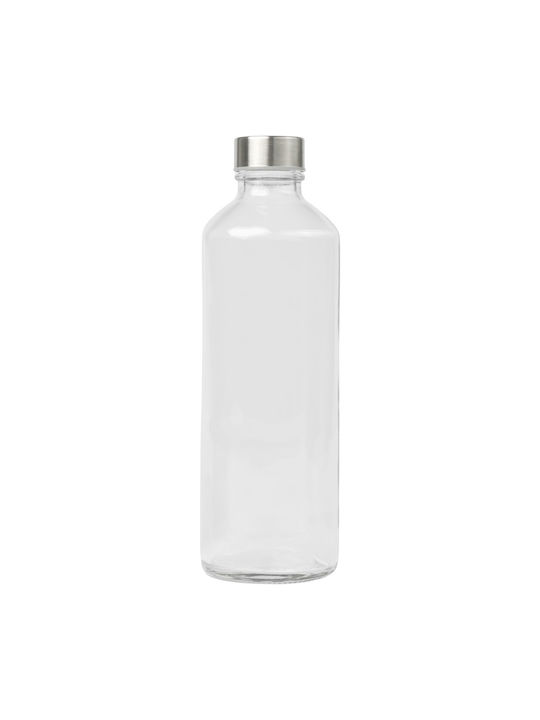 Uniglass Water Μπουκάλι Νερού Γυάλινο με Βιδωτό Καπάκι Ασημί 1000ml Uniglass Water Μπουκάλι Νερού Γυάλινο με Βιδωτό Καπάκι Ασημί 1000ml