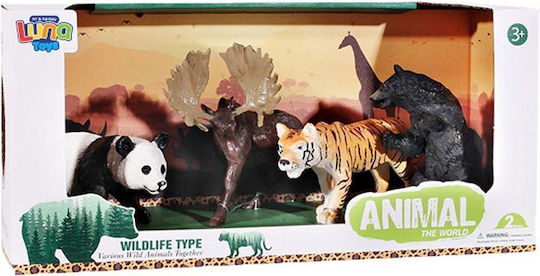 507858 Jungle Animals Luna Toys Plastic 12.5cm Set 4 Pieces