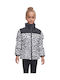 Kinder Steppjacke White-black Leopard