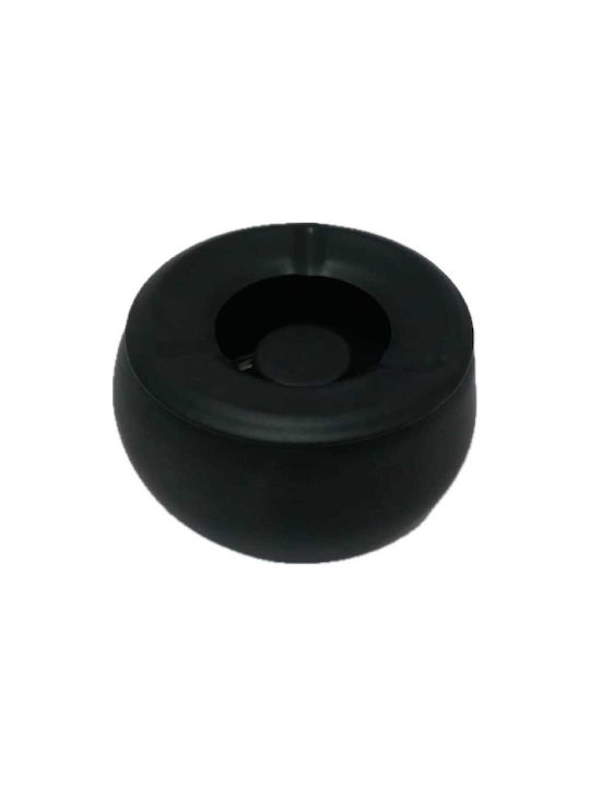 Aschenbecher Edelstahl 18/10 Winddicht 11cm Schwarzes