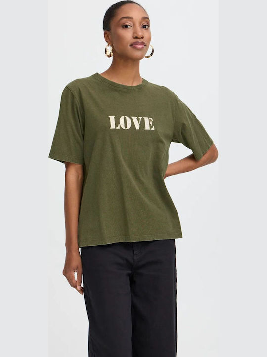 B.Younq Γυναικεία Μπλούζα Λαδι Olive Green