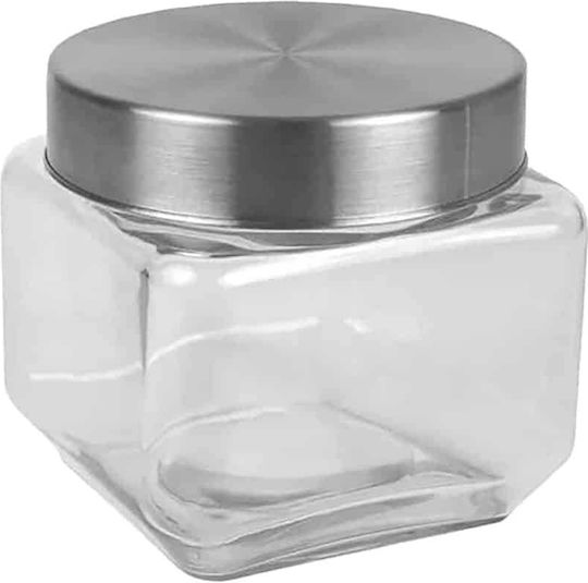 Yuk Glass Transparent Coffee Sugar Jar with Lid 1000ml