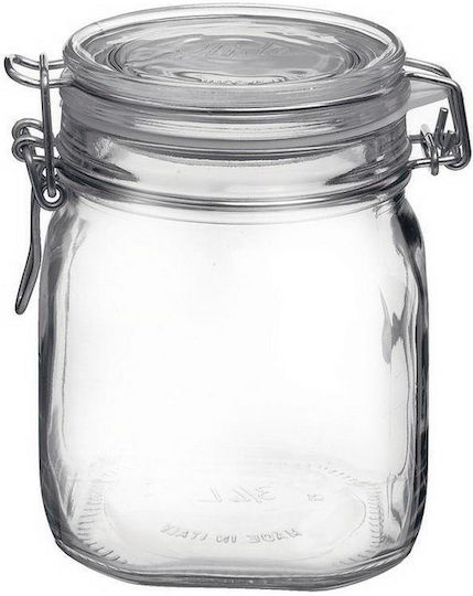 Bormioli Rocco Set of 6 General Use Vases with Airtight Lid Glass Transparent 750ml 6 Pieces