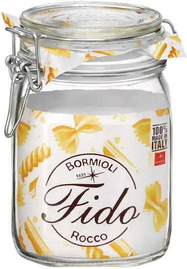 Bormioli Rocco Βάζο για Καφέ με Αεροστεγές Καπάκι Γυάλινο Διάφανο 1000ml