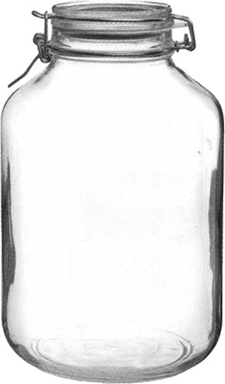 Bormioli Rocco Kaffeeglas mit Deckel Transparent Glas 4730ml