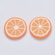 Acryl Cabochon Flexibler Scheiben Orangen 20,5x2,5mm 50Stück
