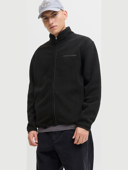 Jack & Jones Ανδρική Ζακέτα Fleece Μαύρη