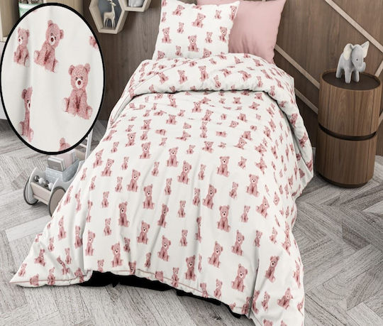 MayHome Set Kids Duvet Cover Semi-double with Pillowcase Cotton Pink 180x240cm