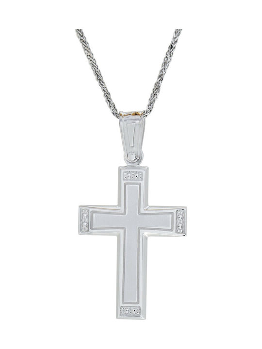 Women's White Gold Cross 14K with Chain