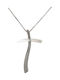 Xryseio Women's White Gold Cross 18K with Chain
