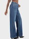 Wide Women's Jean Trousers in Wide Line Medium Blue Denim