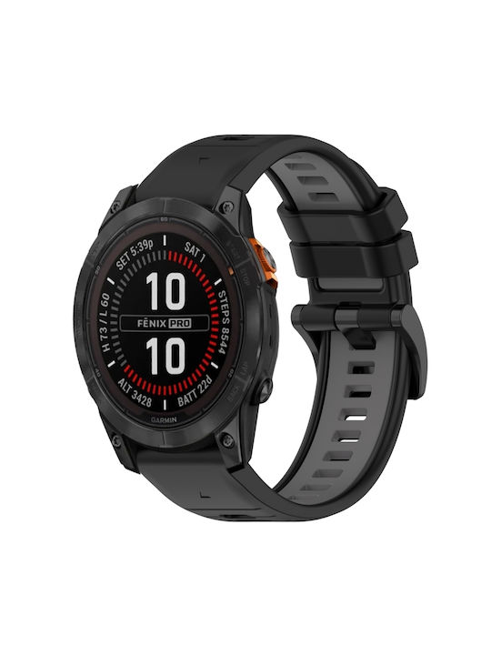 Каишка Силикон Черен (Fenix 5S/5S Plus/6S/6S Pro/7S/7S Pro/8 (43mm))