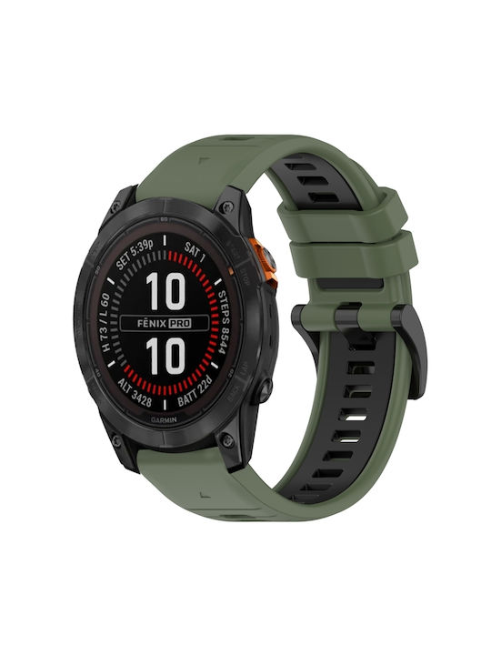 Armband Silikon Grün (Fenix 5S/5S Plus/6S/6S Pro/7S/7S Pro/8 (43mm))