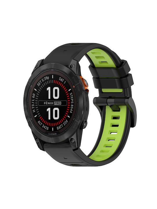 Каишка Силикон Черен (Fenix 5S/5S Plus/6S/6S Pro/7S/7S Pro/8 (43mm))