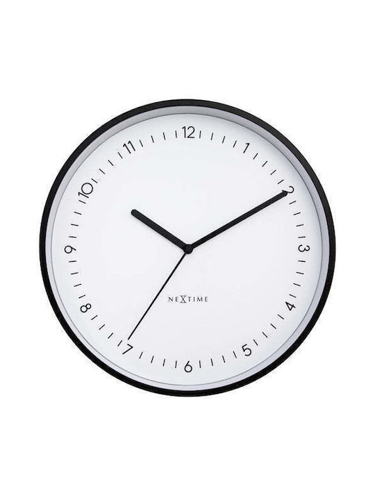 Nextime Silent Ceas de Perete Metalic Alb Ø30cm