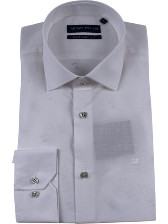 Langärmlig Hemd White