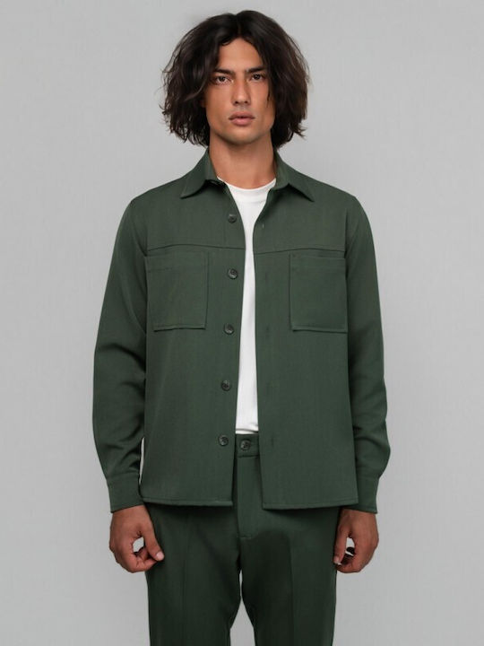 Long Sleeve Khaki Overshirt