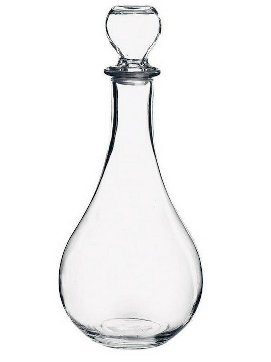 Bormioli Rocco Glass Wine Serving Decanter with Transparent Stopper