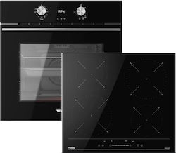 Teka Άνω Πάγκου με Επαγωγικές Εστίες Μαύρος HLB 8418P BK + IBC 64100S
