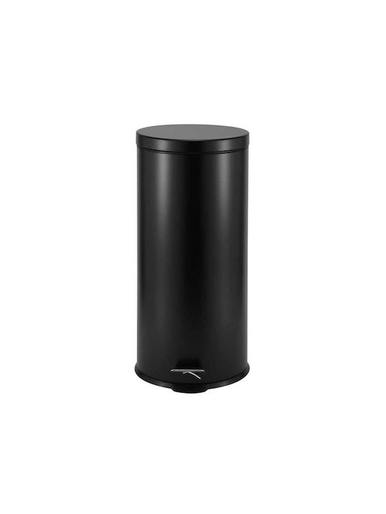 Temno Waste Bin Waste made of Stainless Steel with Pedal Black 30lt 1pcs