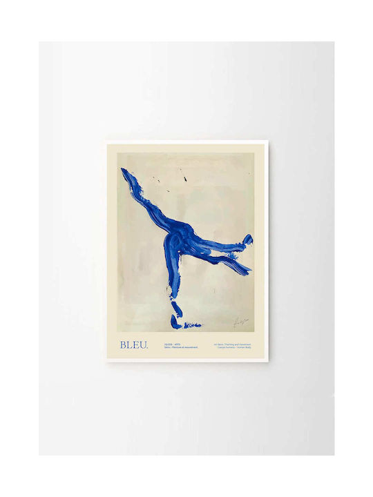 Poster Bleu Lucrecia Rey Caro 30x40cm Blue Sustainable Paper Poster Club