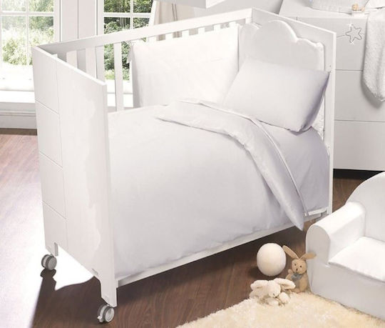 MayHome Бебешки Чаршаф За Количка Памук Бял 80x120бр