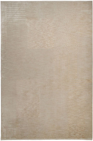 Viokarpet Eden Teppich Rechteckig Synthetisch,Polyester/Cotton/Leather Beige