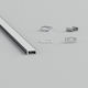 Cubalux LED-Profil Einfach Schwarz 6.9x12.6 Abdeckung Opal 2m C-160010
