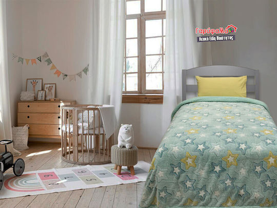Κουβέρτα Fleece Stars Φωσφορίζουσα Γαρύφαλλο 220x160εκ.