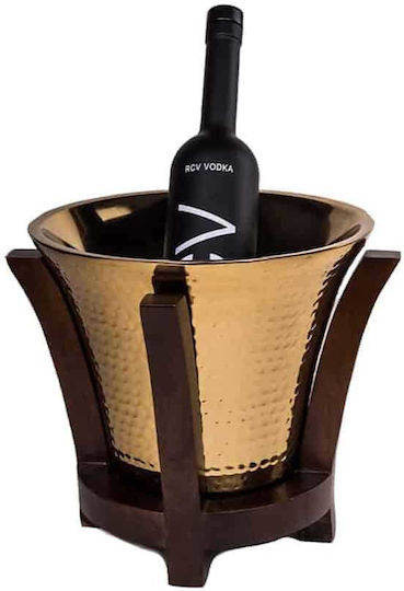 Yuk Σαμπανιέρα Inox Χρυσή 4lt με Διαστάσεις 27x25cm