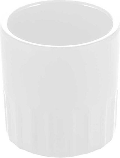 Melamine Sugar Sticks Holder White Matte F7x7.5cm