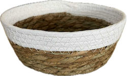 Brotkorb Zum Servieren Aus Rattan Rund Weiß F20xH9cm