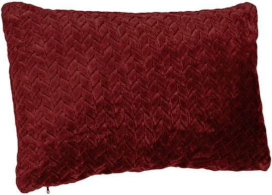Burgundisches Zierkissen 37x55cm