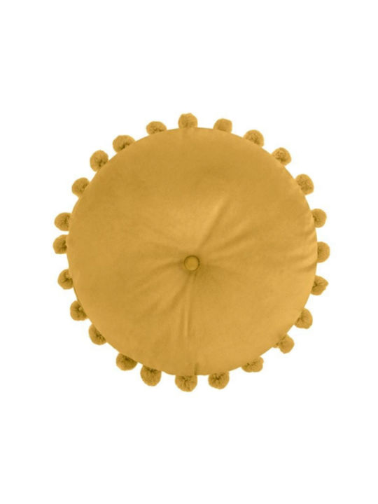 Samt-Sofa-Kissen Mustard Gelb 40x40cm