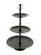 Atmosphera Morano Metallic Tiered Appetizer Stand Diameter 27cm P27xH46cm