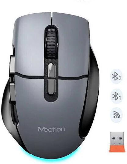 Meetion BTM001 Безжичен Ергономичен Bluetooth Мишка Черен