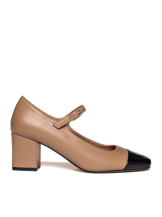 Beige Medium Heels
