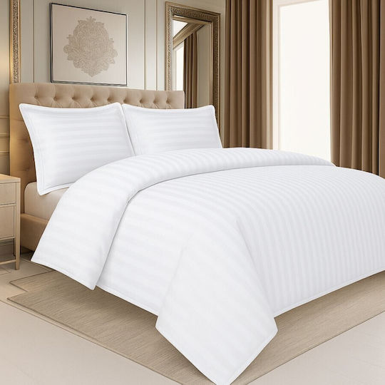 DeLuxe Pucioasa Set Semi-double 180x220 Alb