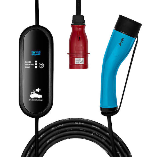 Akyga Καλώδιο Φόρτισης Μονοφασικό 5m Type 2 - CEE AK-EC-14