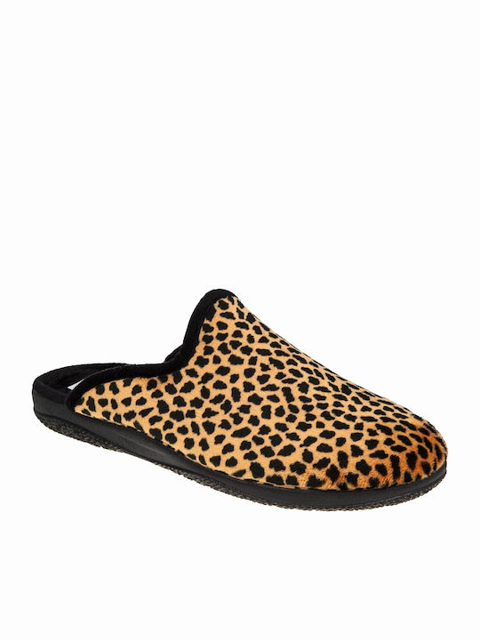 Adam's Damen Hausschuhe mit Pelz Braune