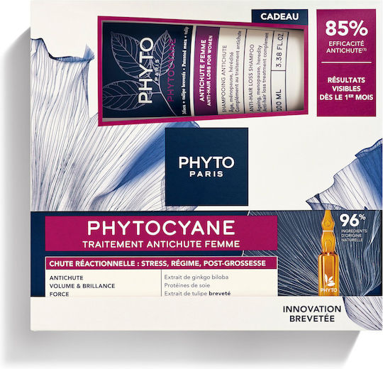 Phyto PhytoCyane Reactional Set de tratament pentru păr împotriva căderii părului cu Șampon 2buc